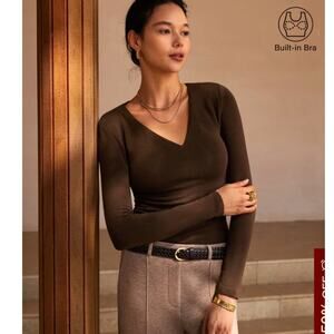 Brand New OGL Women's Size Small V-Neck Ruched Sides Bra Top White